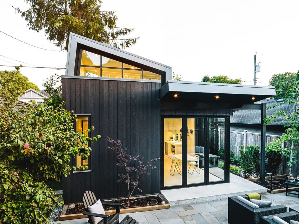 Laneway House project Yakisugi exterior cladding